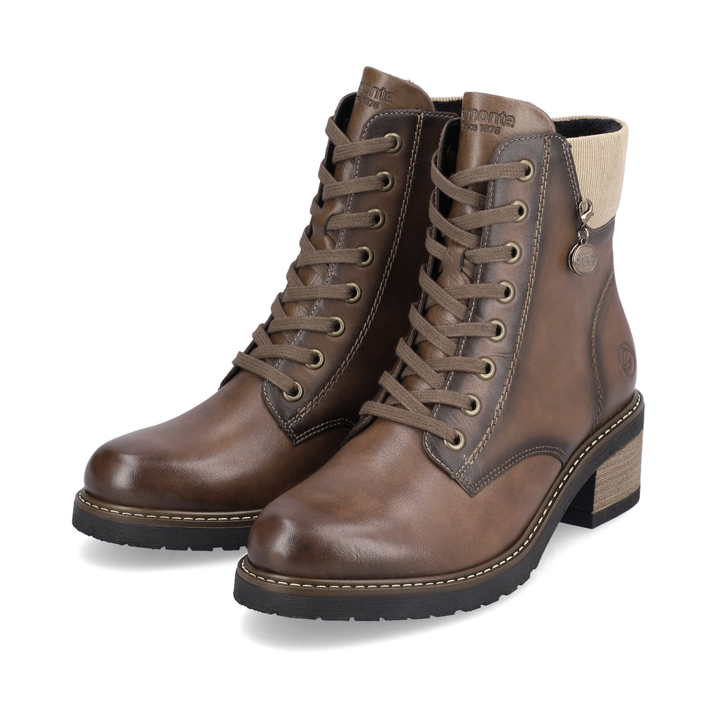 Brown Zip Boots for Women | Remonte D1A70-22
