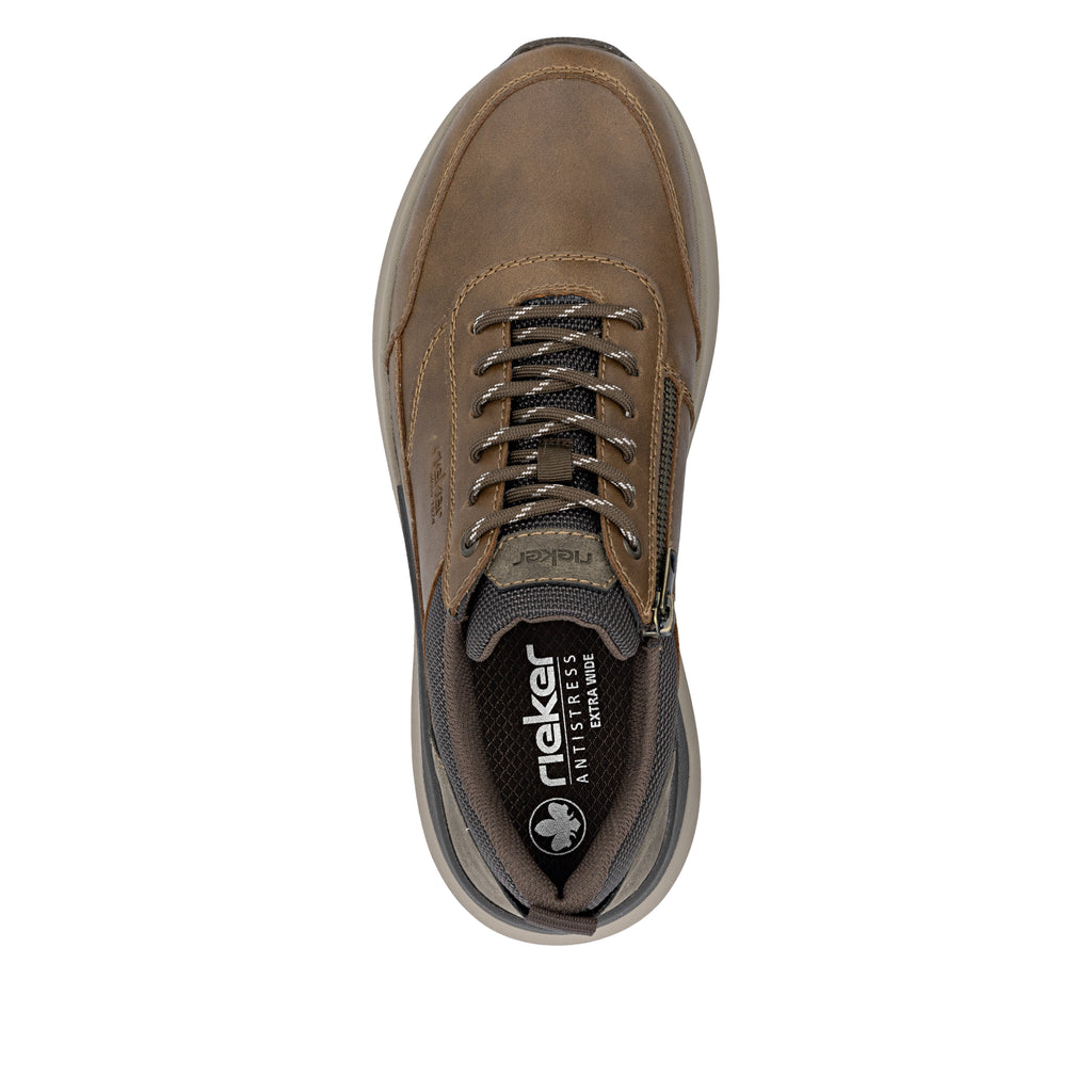 Brown Zip Shoes for Men | Rieker 06000-22