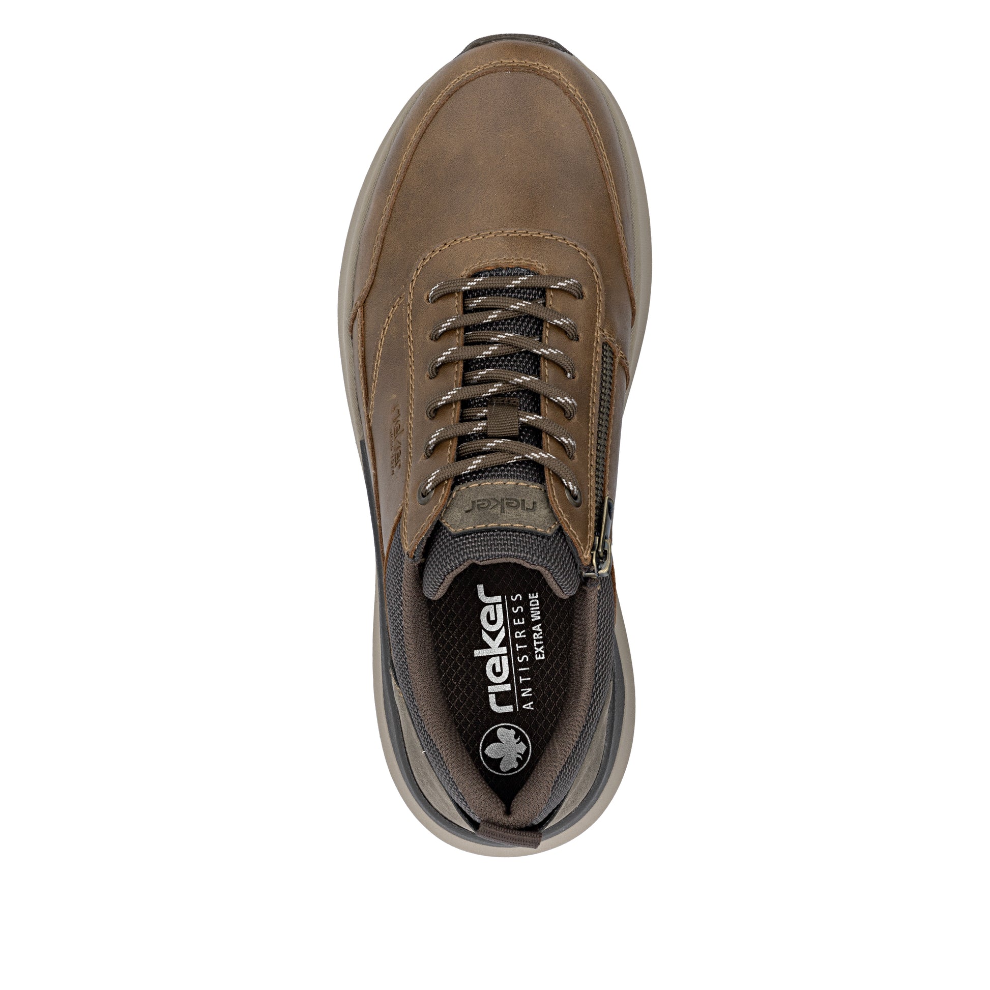Brown Zip Shoes for Men | Rieker 06000-22