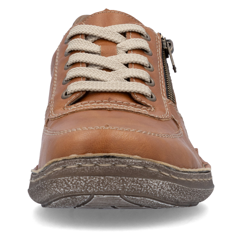Brown Zip Shoes for Men | Rieker 03030-25