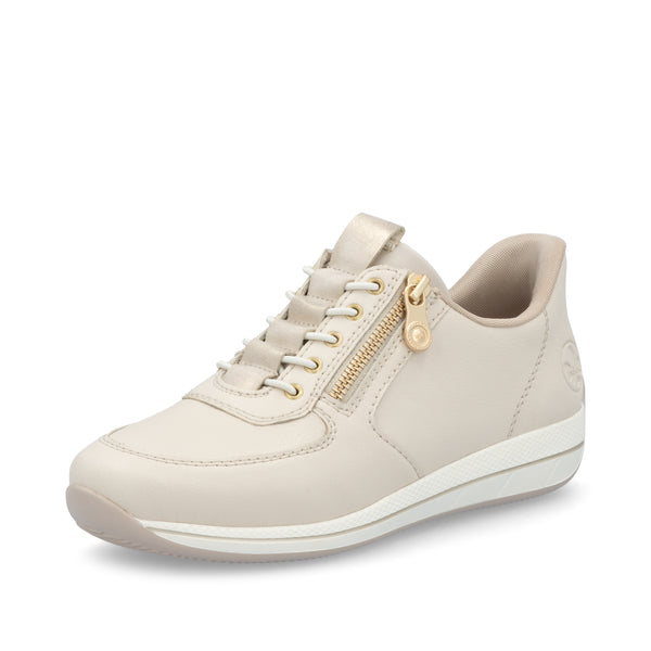 りーぬ Beige Zip Shoes for Women | Rieker N1156-60