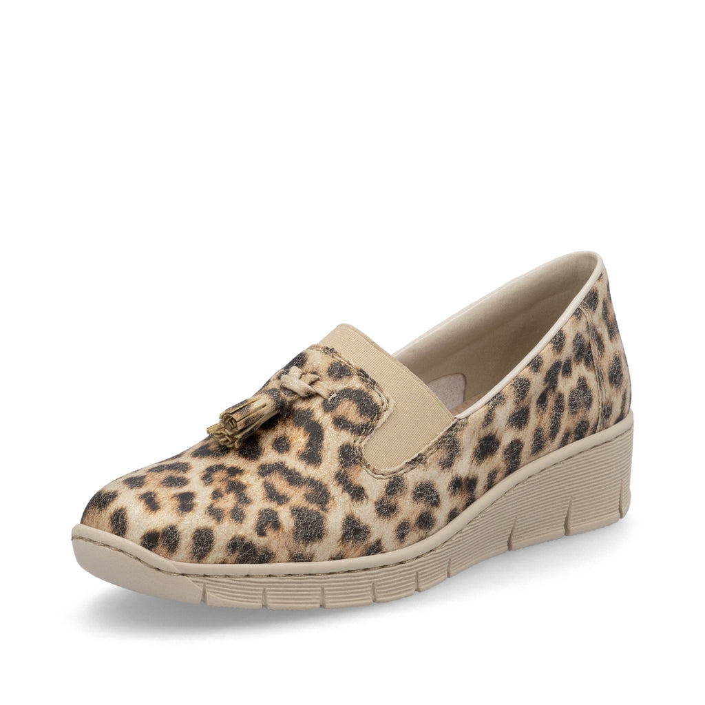 Beige Elasticated Shoes for Women | Rieker 53751-20