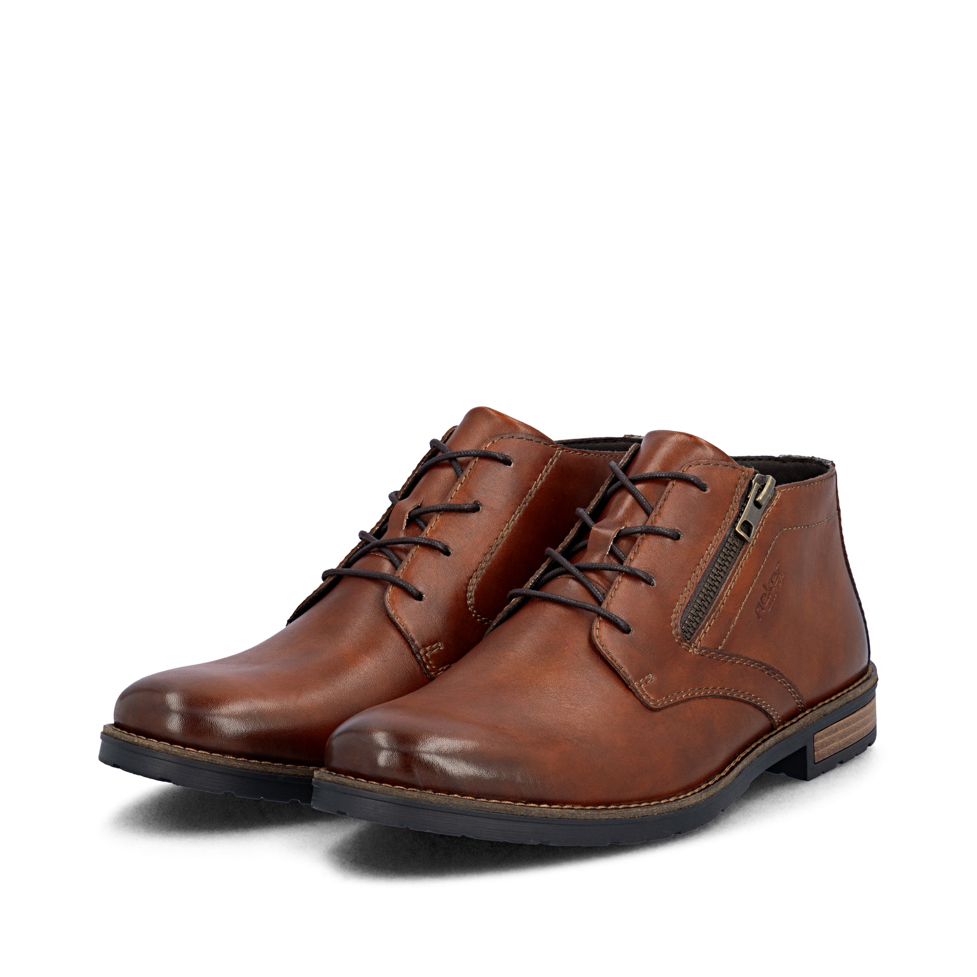 Brown Zip Boots for Men | Rieker 14609-24