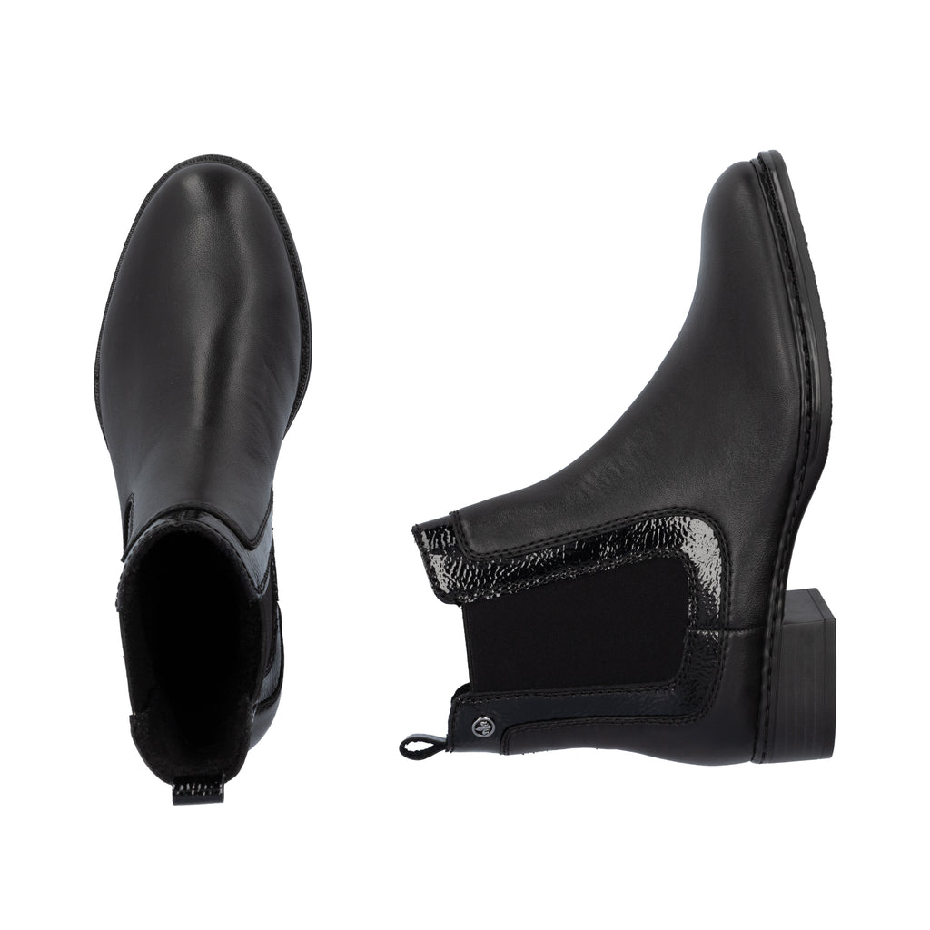 Black Elasticated Boots for Women | Rieker 73457-00