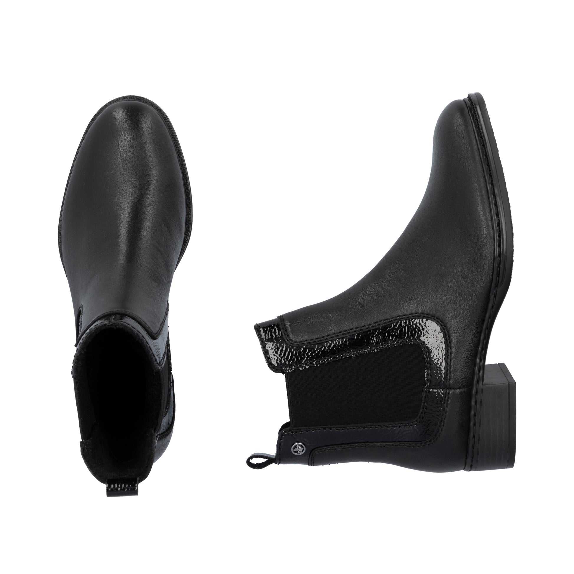Black Elasticated Boots for Women | Rieker 73457-00