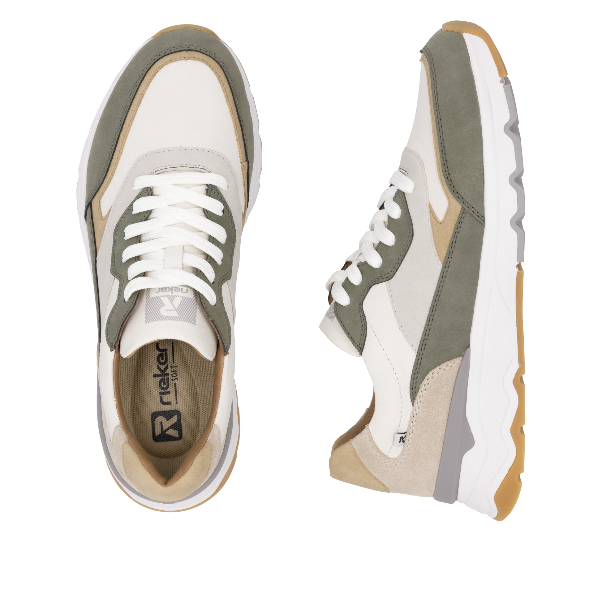 White Elasticated Shoes for Men | Rieker U0906-82