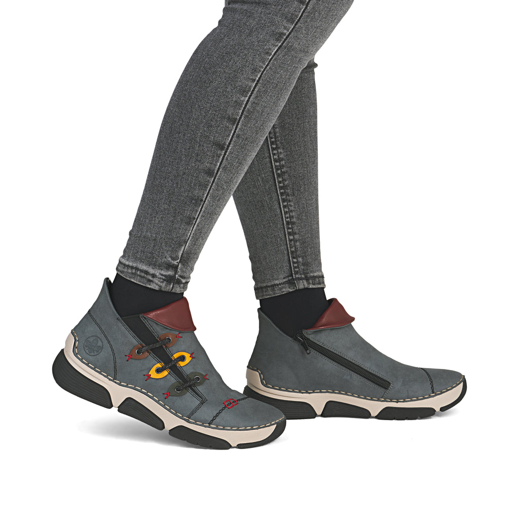 Blue Zip Boots for Women | Rieker 45983-14