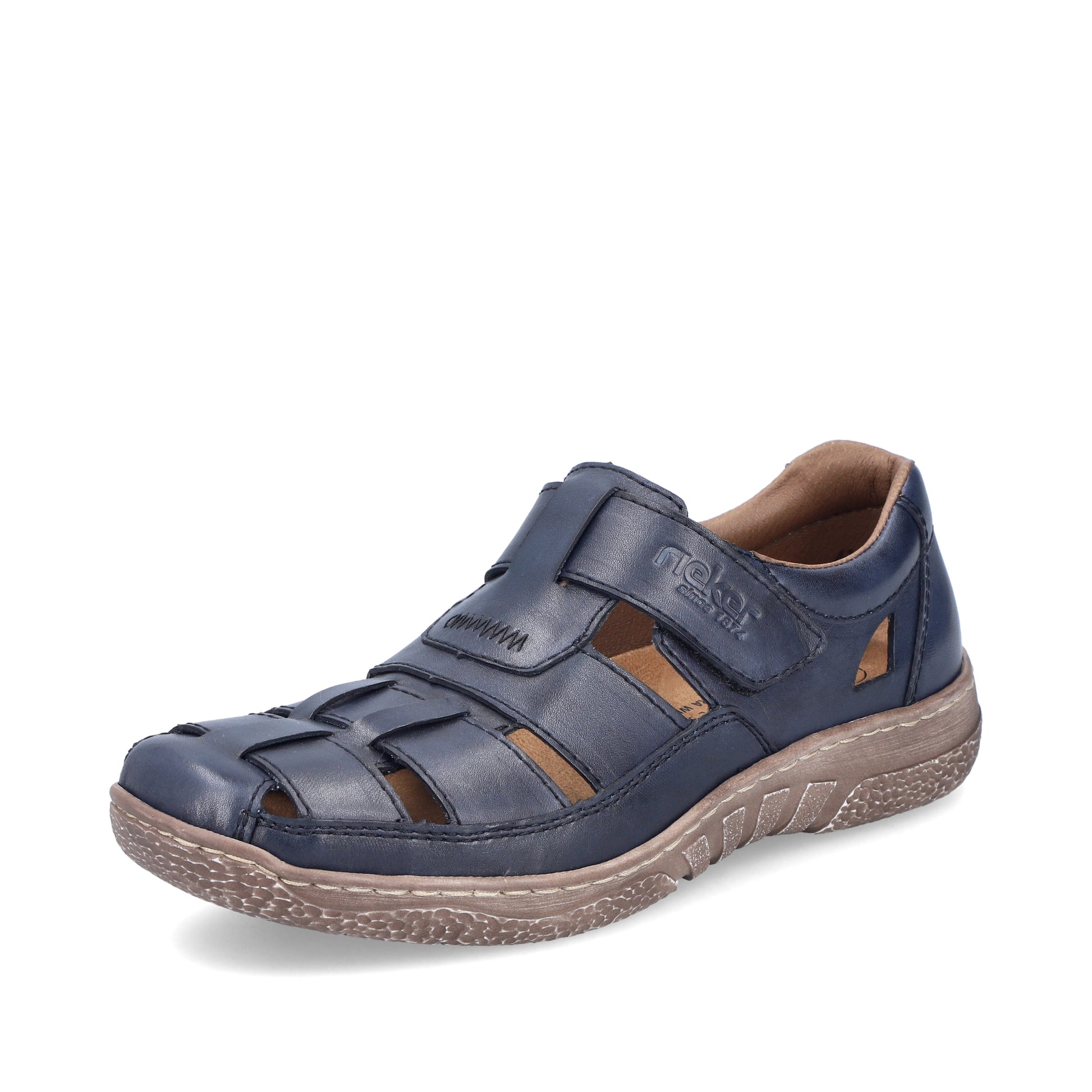 Blue Hook & Loop Shoes for Men | Rieker 03578-14