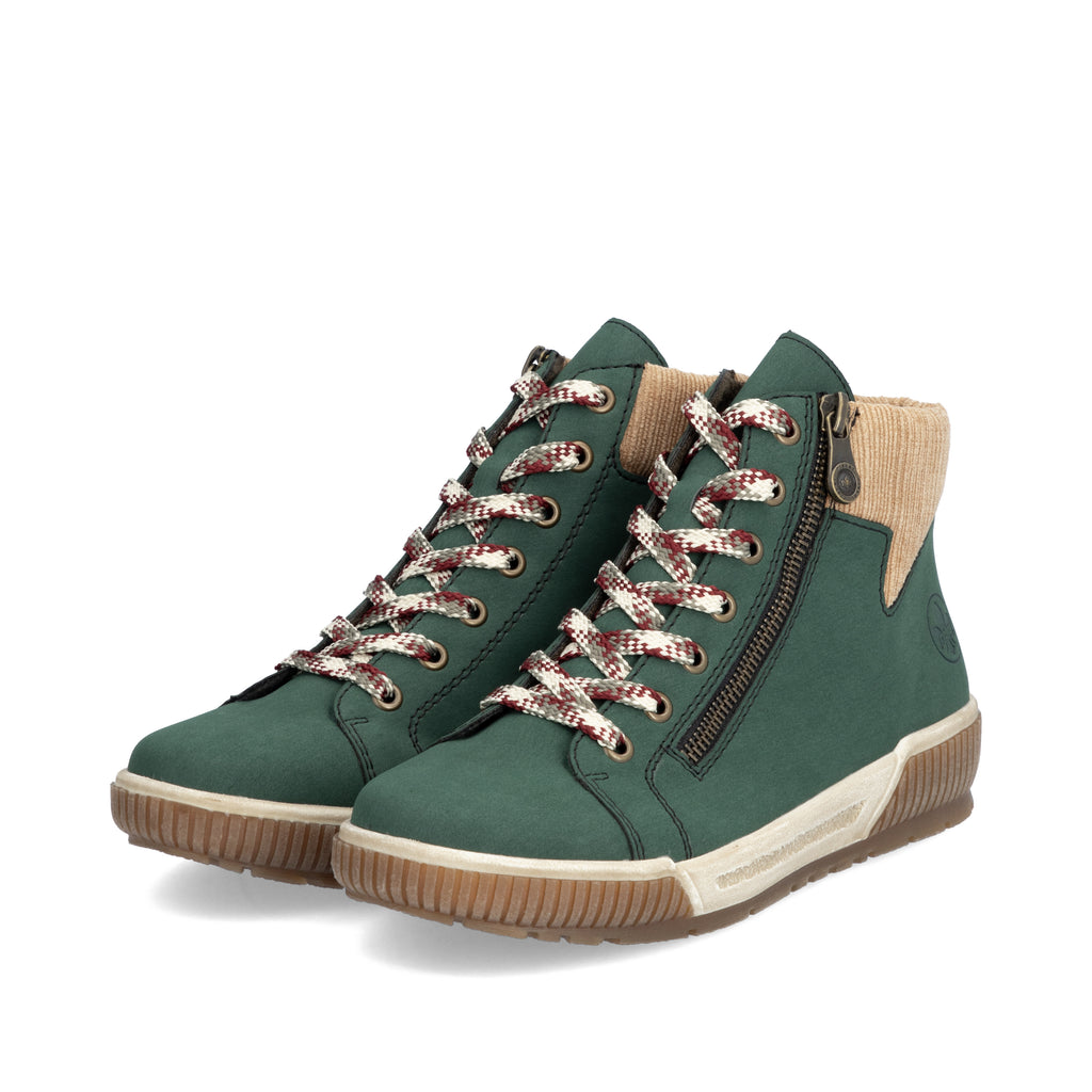 Green Zip Boots for Women | Rieker N0709-54