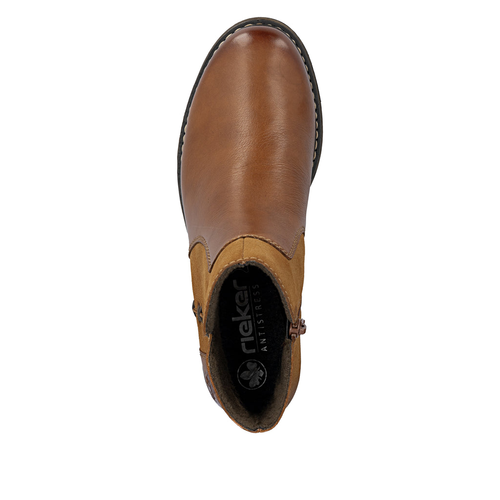 Brown Zip Boots for Women | Rieker Z4951-24