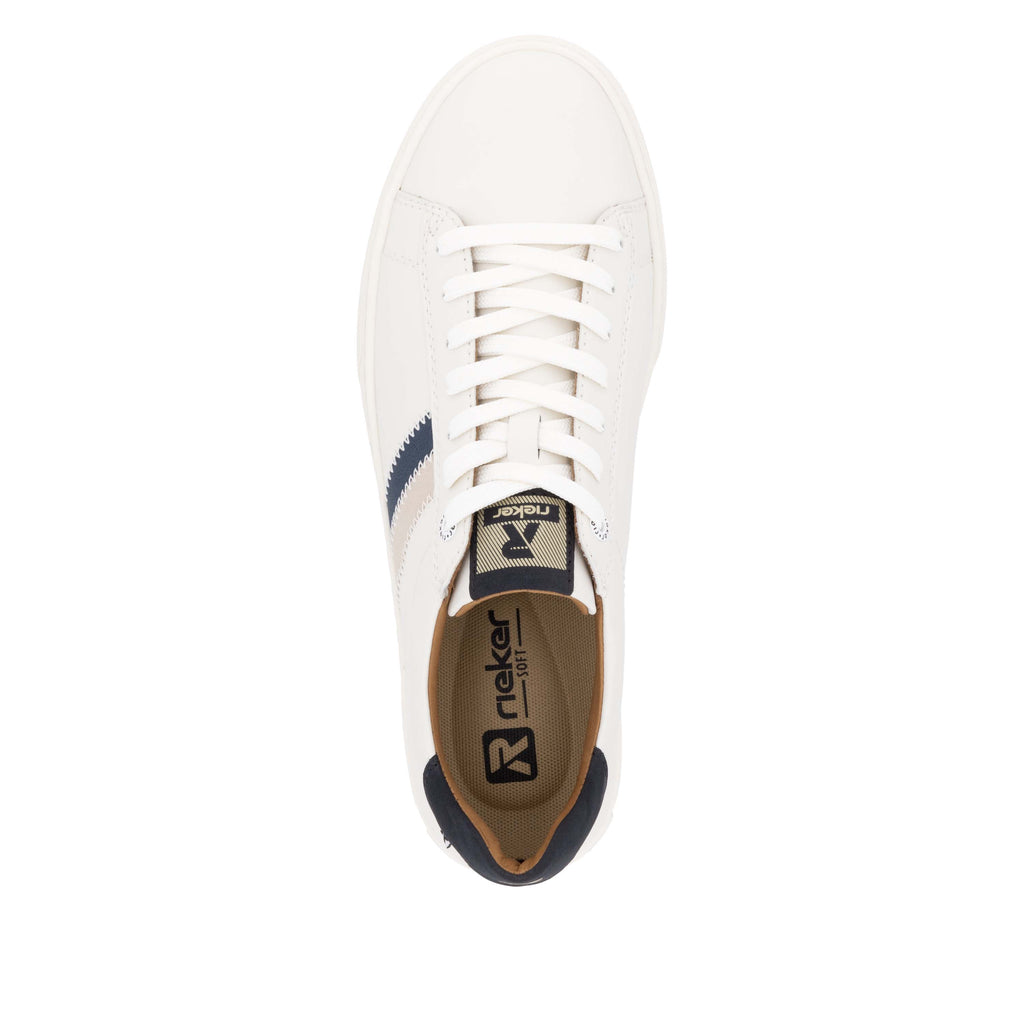 White Elasticated Shoes for Men | Rieker U0705-80
