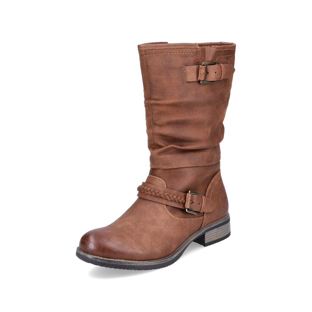 Brown Zip Boots for Women | Rieker 98860-22