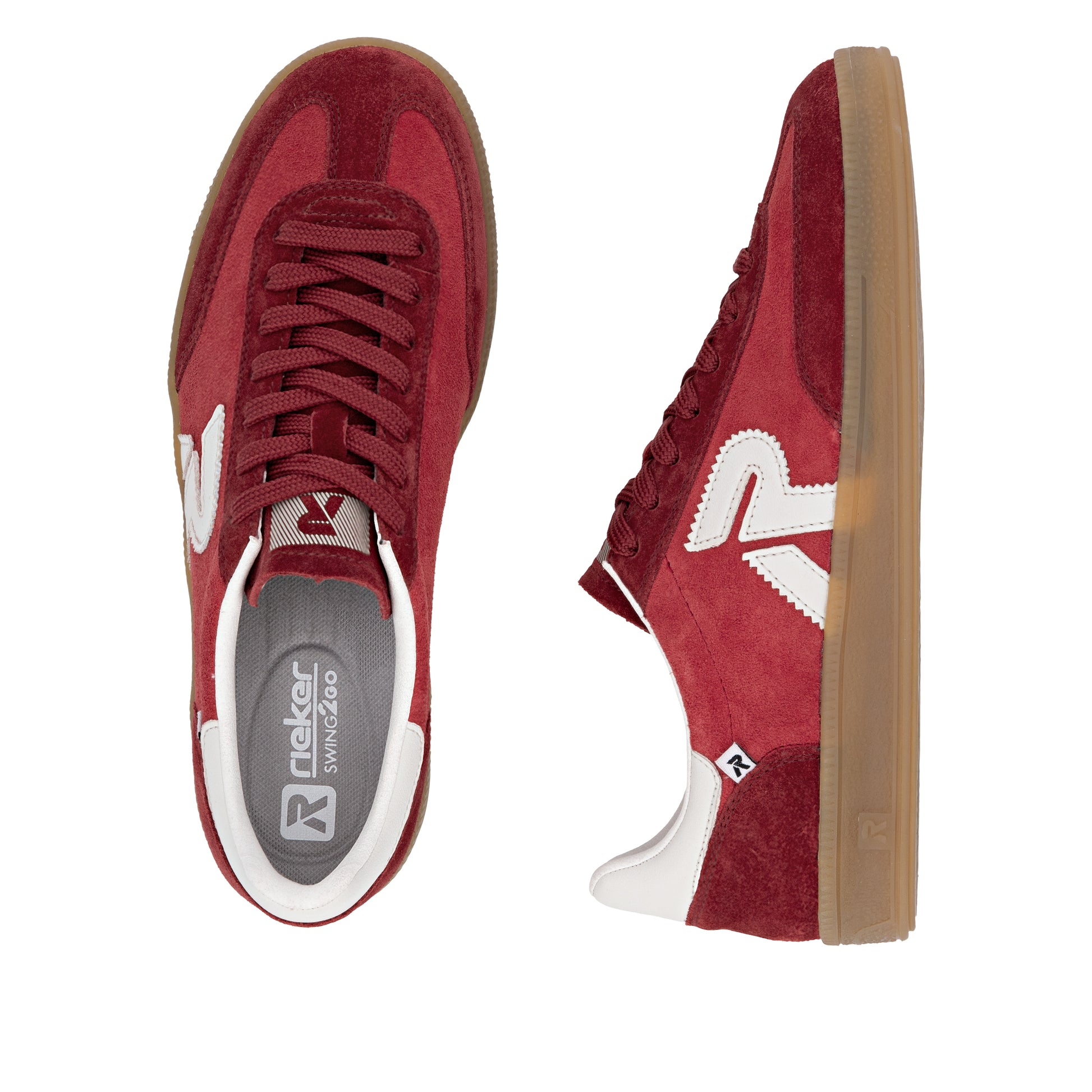 Red Elasticated Shoes for Women | Rieker W2200-33