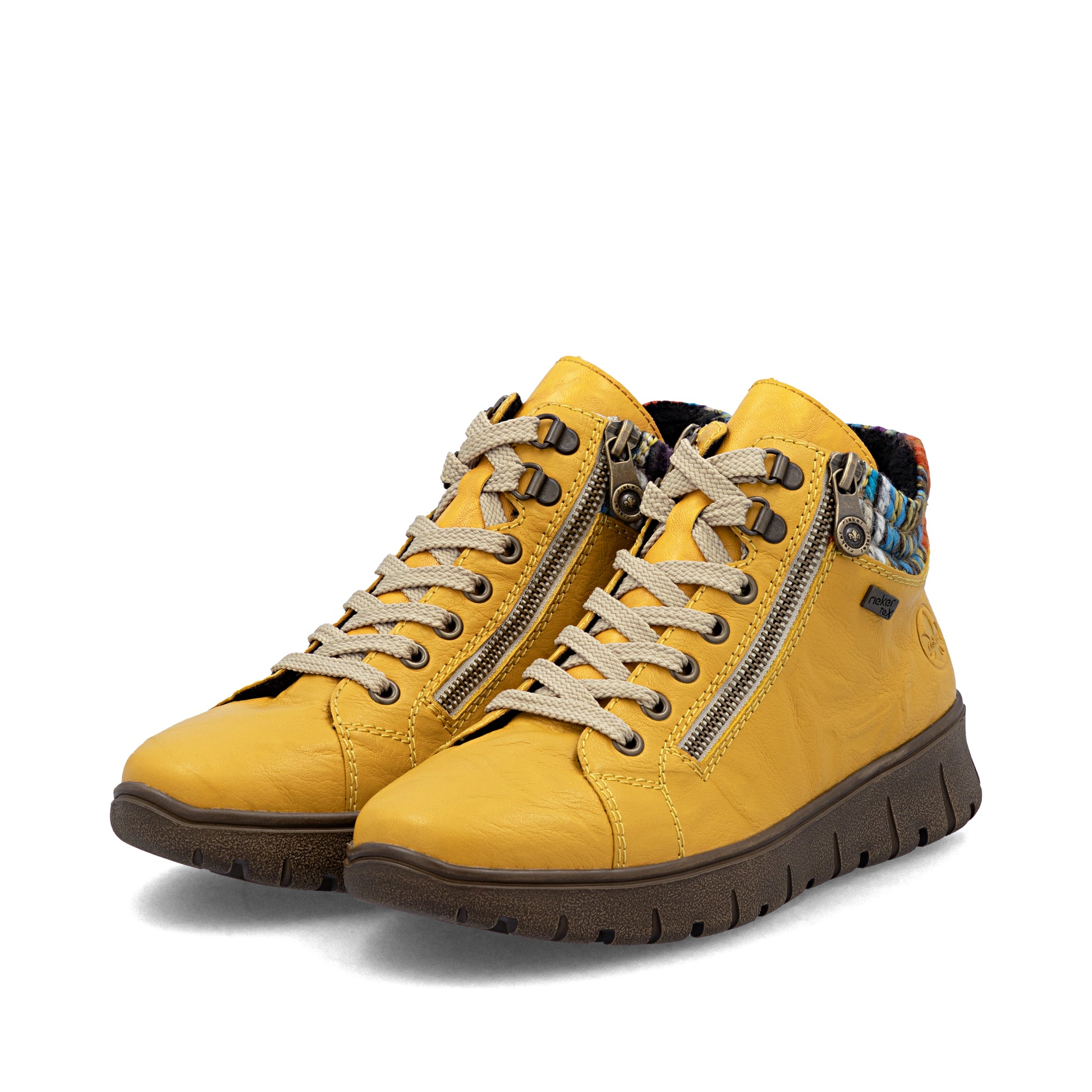 Yellow Zip Boots for Women | Rieker N1305-68