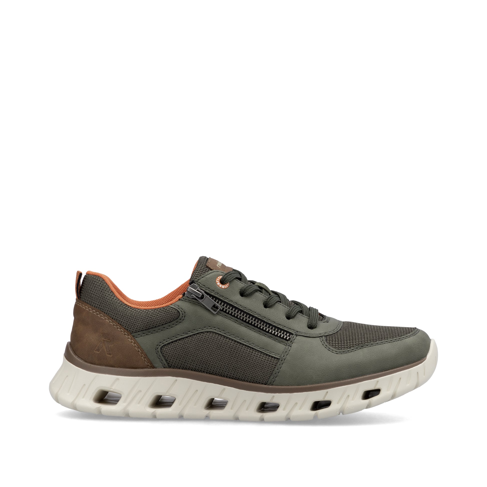 Green Zip Shoes for Men | Rieker 04301-54