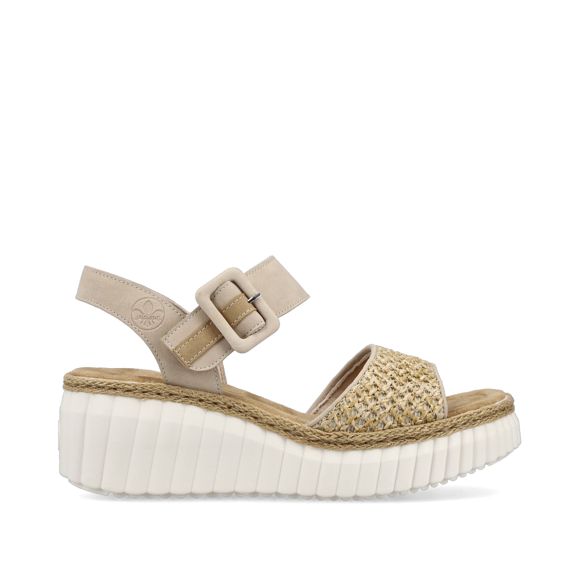 Beige Hook & Loop Sandals for Women | Rieker 69176-62
