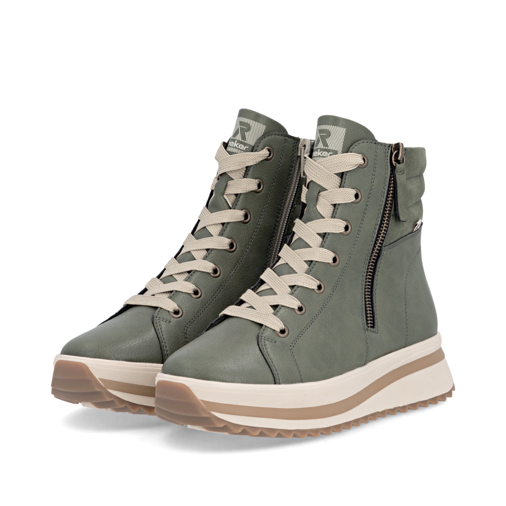 Green Zip Boots for Women | Rieker Sport W3870-54