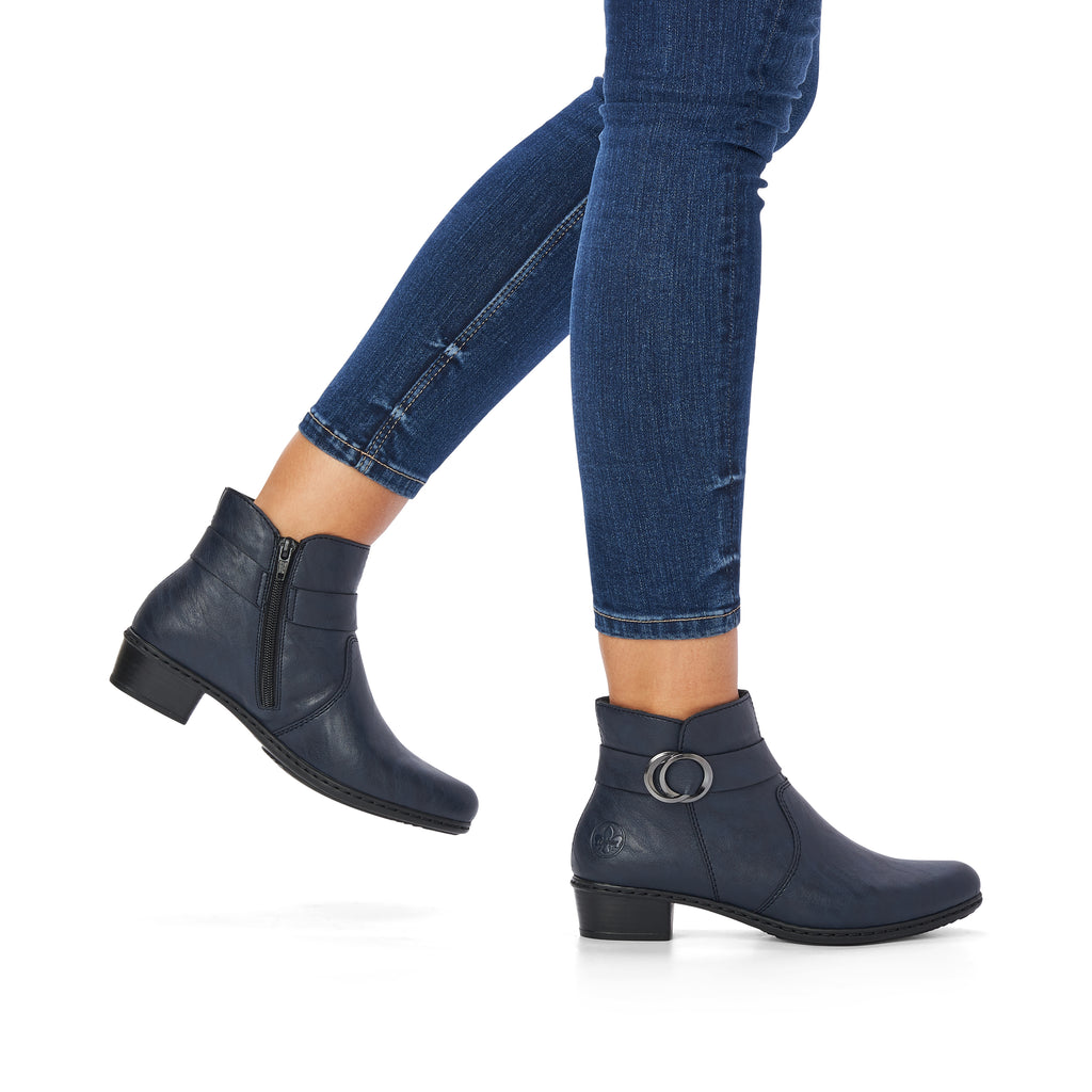 Blue Zip Boots for Women | Rieker Y0775-14