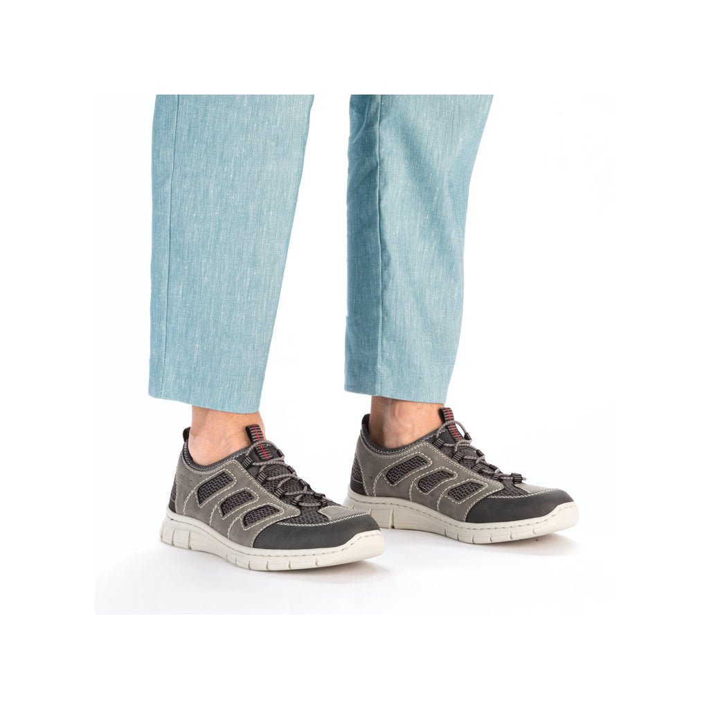 Grey Elasticated Shoes for Men | Rieker B7762-45