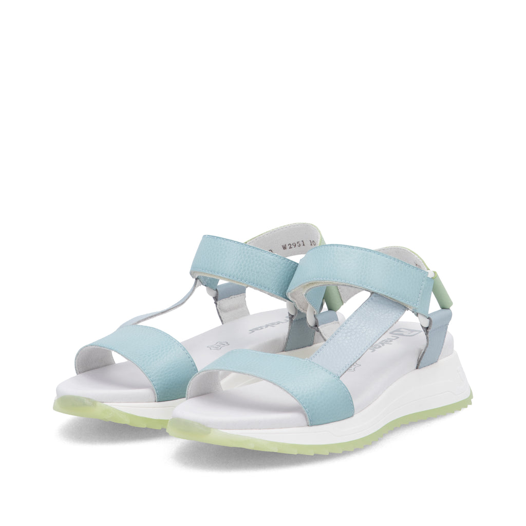 Blue Hook & Loop Sandals for Women | Rieker W2951-10