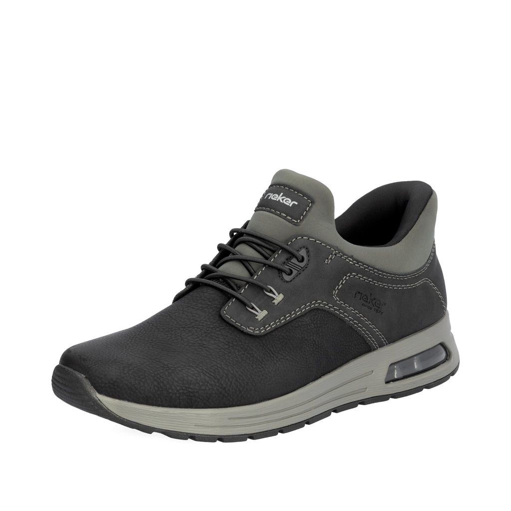 Black Elasticated Shoes for Men | Rieker B1051-00