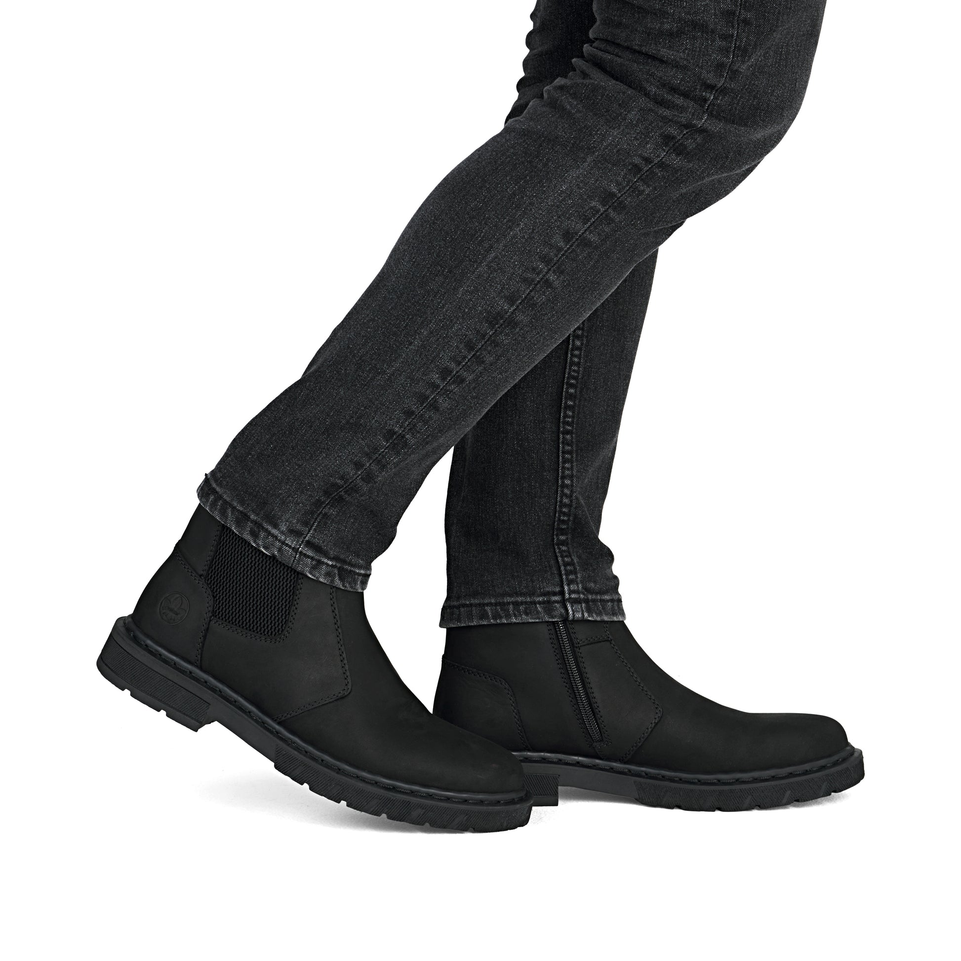 Black Zip Boots for Men | Rieker 31650-00