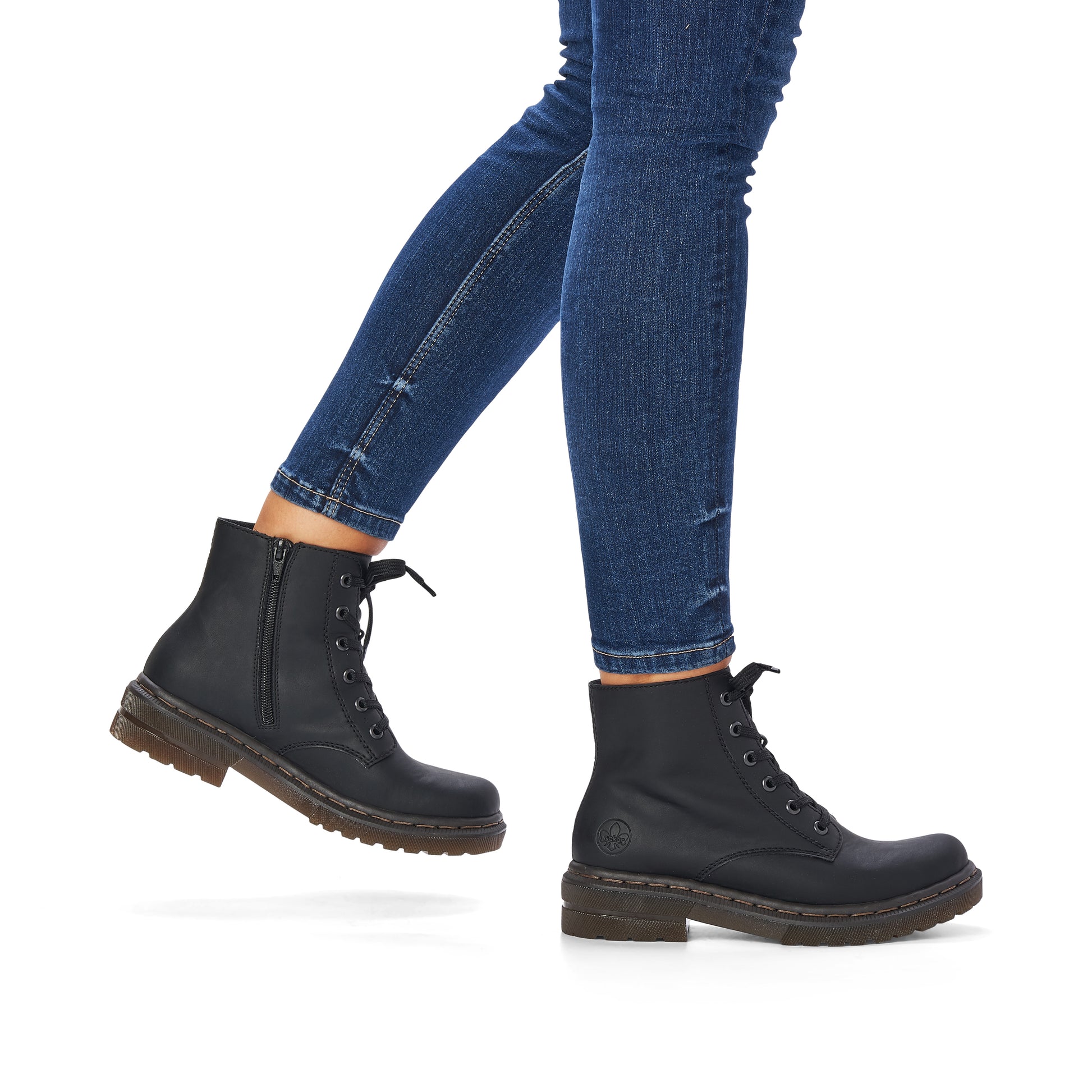 Black Zip Boots for Women | Rieker 78240-00