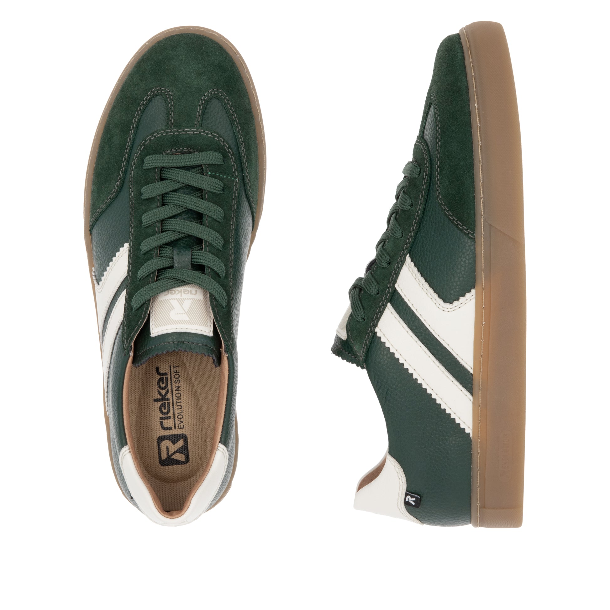 Green Elasticated Shoes for Men | Rieker Sport U0707-54