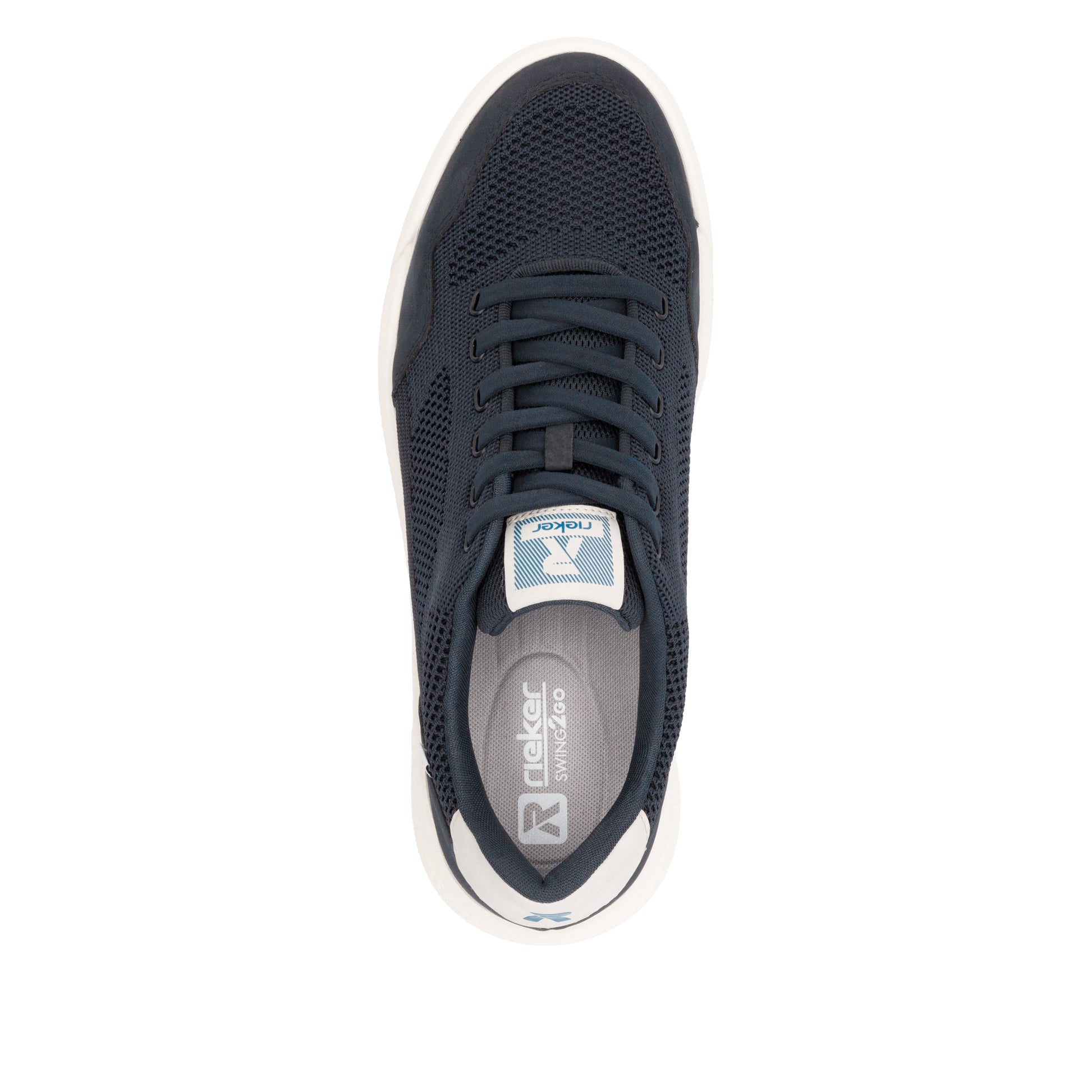 Blue Elasticated Shoes for Men | Rieker U1104-14