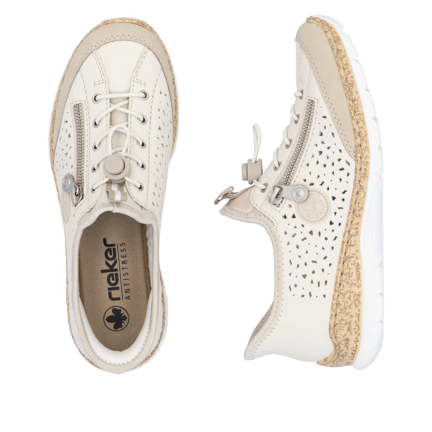 Rieker Women's Slip-on Shoe - Beige | N42V3-60