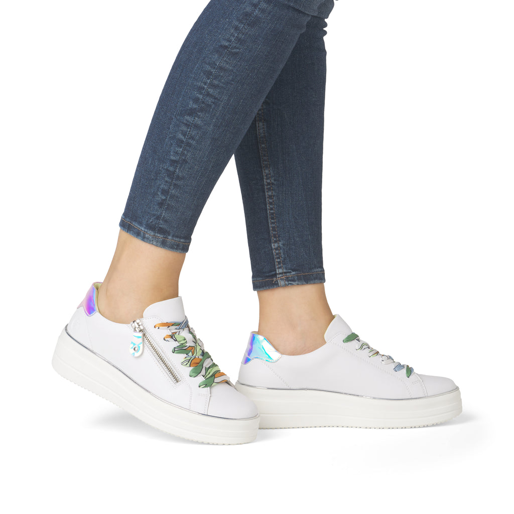 White Zip Shoes for Women | Remonte D1C06-80