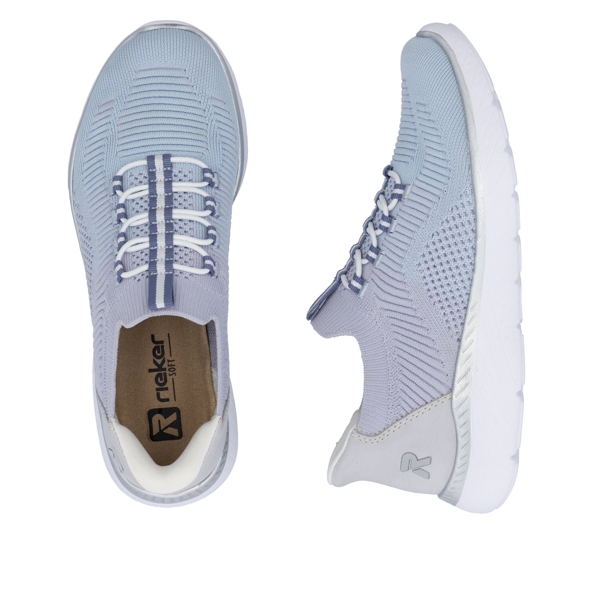Blue Elasticated Shoes for Women | Rieker M5066-30