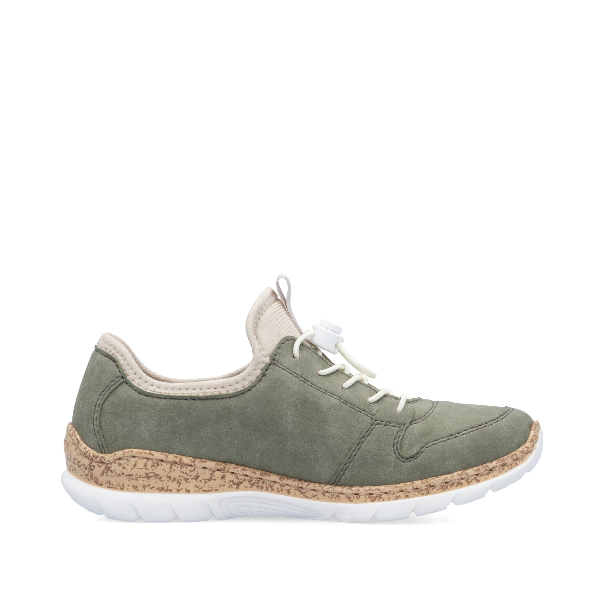 Green Elasticated Shoes for Women | Rieker N42G0-52