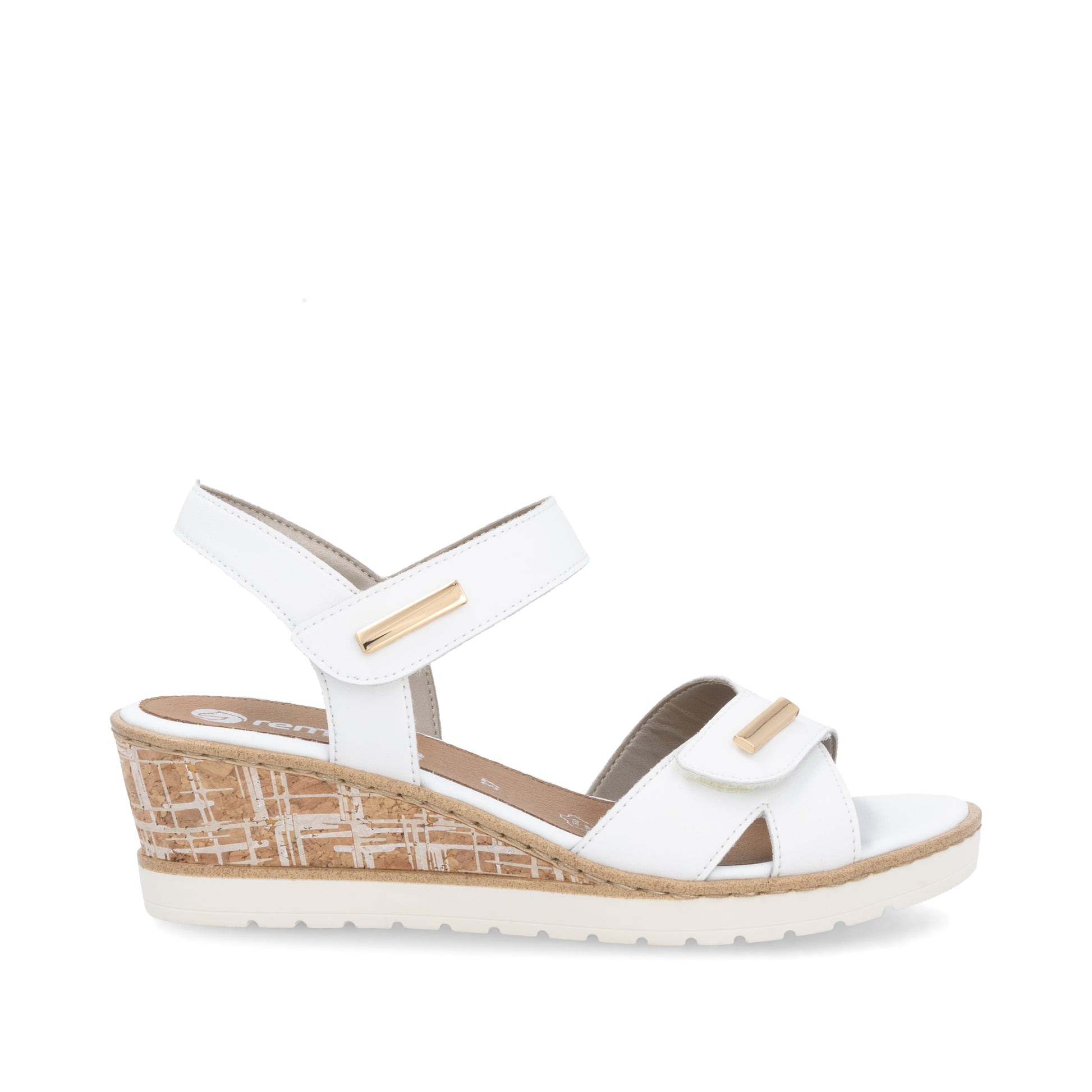 White Hook & Loop Sandals for Women | Remonte R6266-80