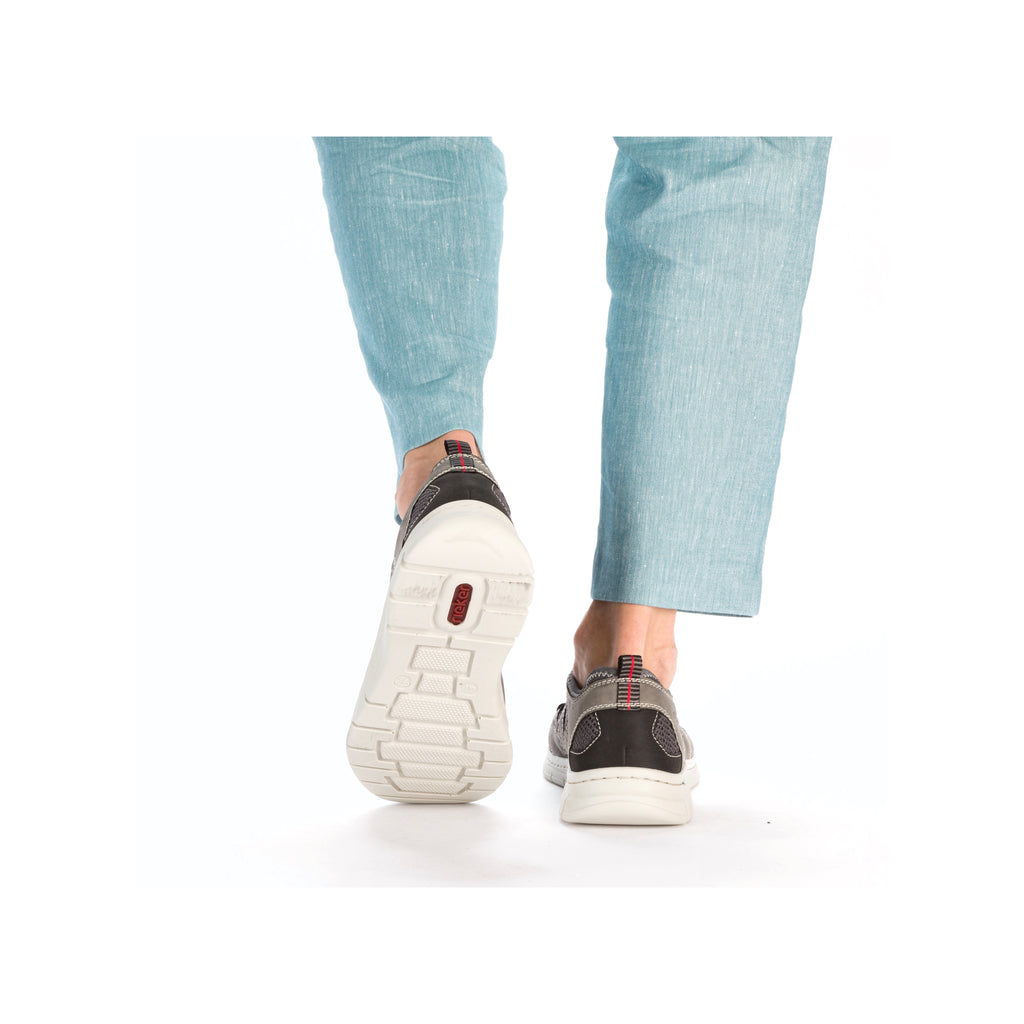 Grey Elasticated Shoes for Men | Rieker B7762-45