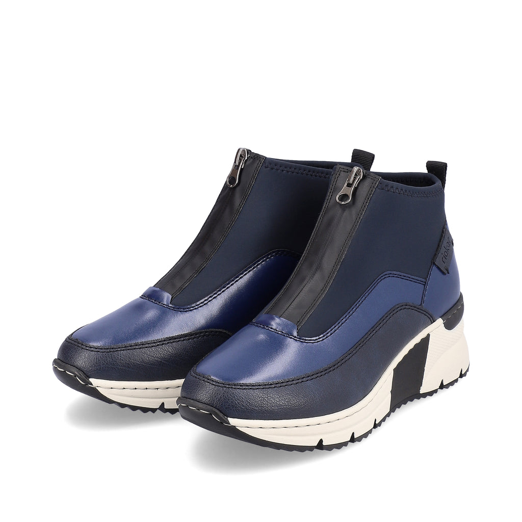 Blue Zip Boots for Women | Rieker N6352-14