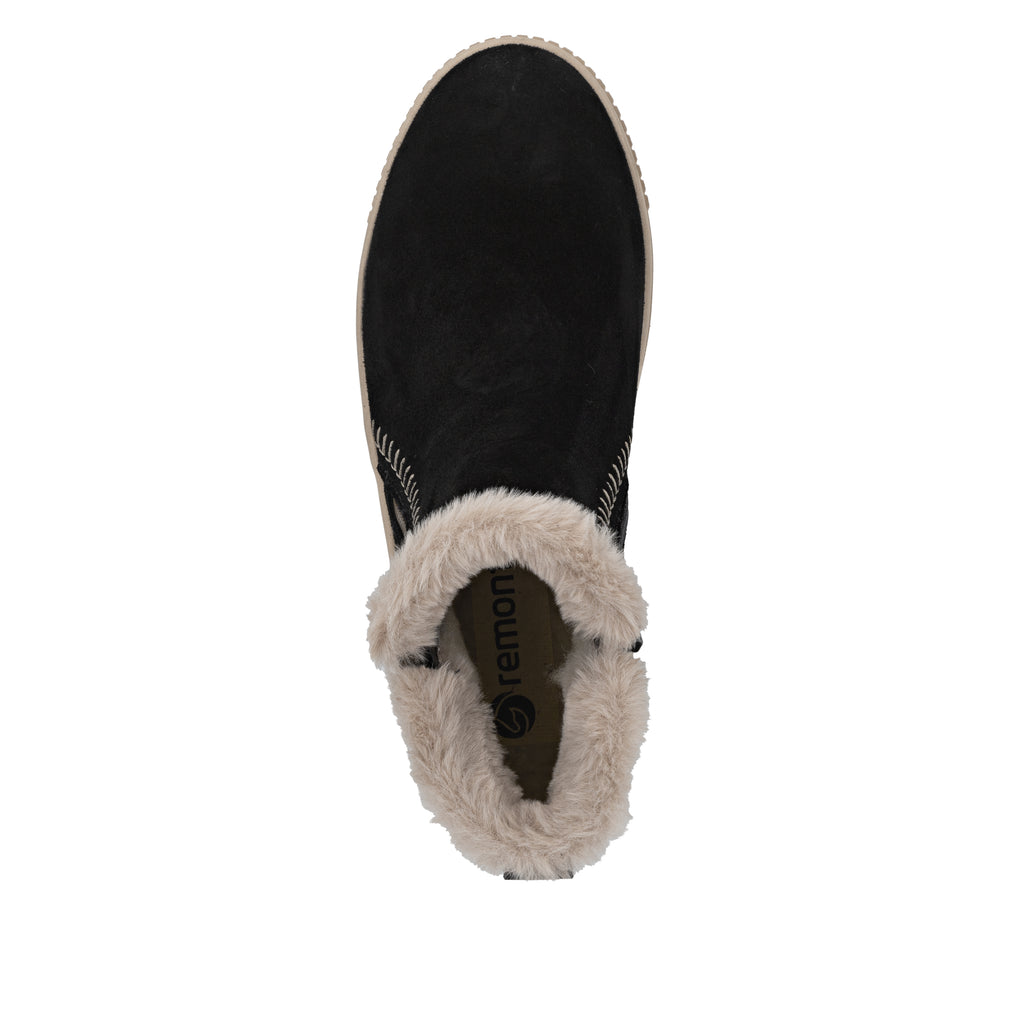 Black Zip Boots for Women | Remonte D3B70-03