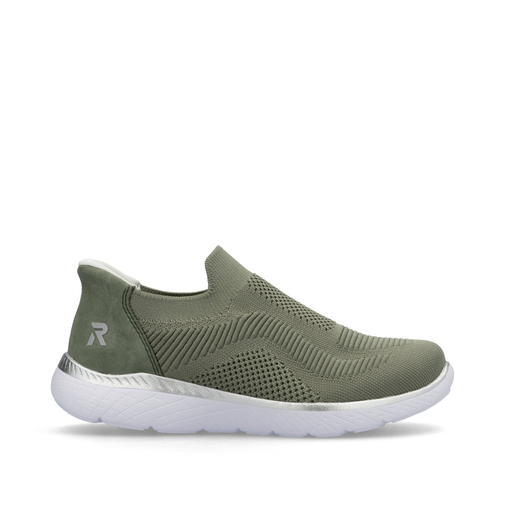 Green Elasticated Shoes for Women | Rieker M5072-52
