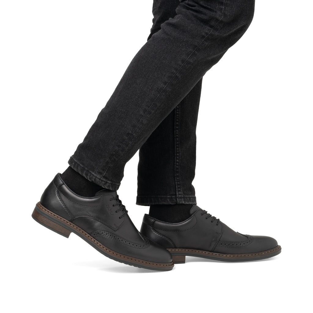 Black Elasticated Shoes for Men | Rieker 17620-00