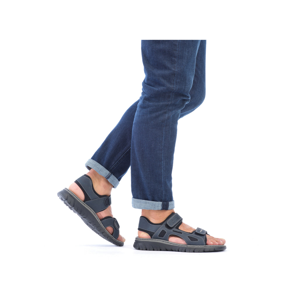 Blue Hook & Loop Sandals for Men | Rieker 26761-14