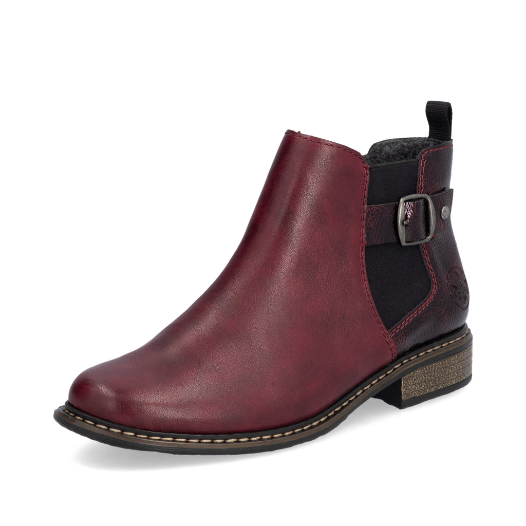 Red Zip Boots for Women | Rieker Z4965-35