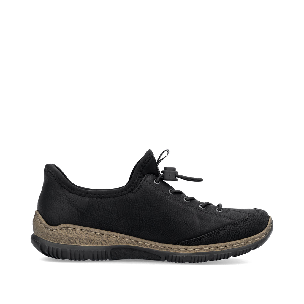 Black Elasticated Shoes for Women | Rieker N3267-01