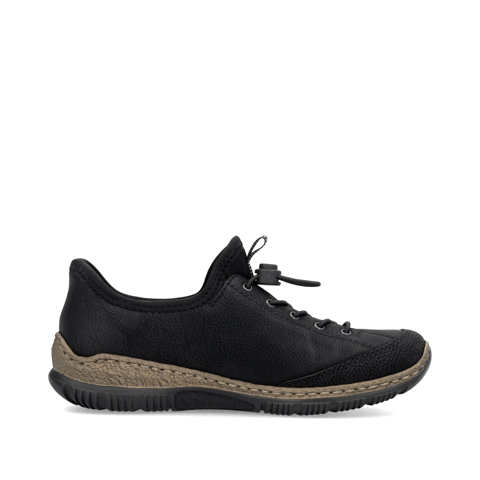 Black Elasticated Shoes for Women | Rieker N3267-01