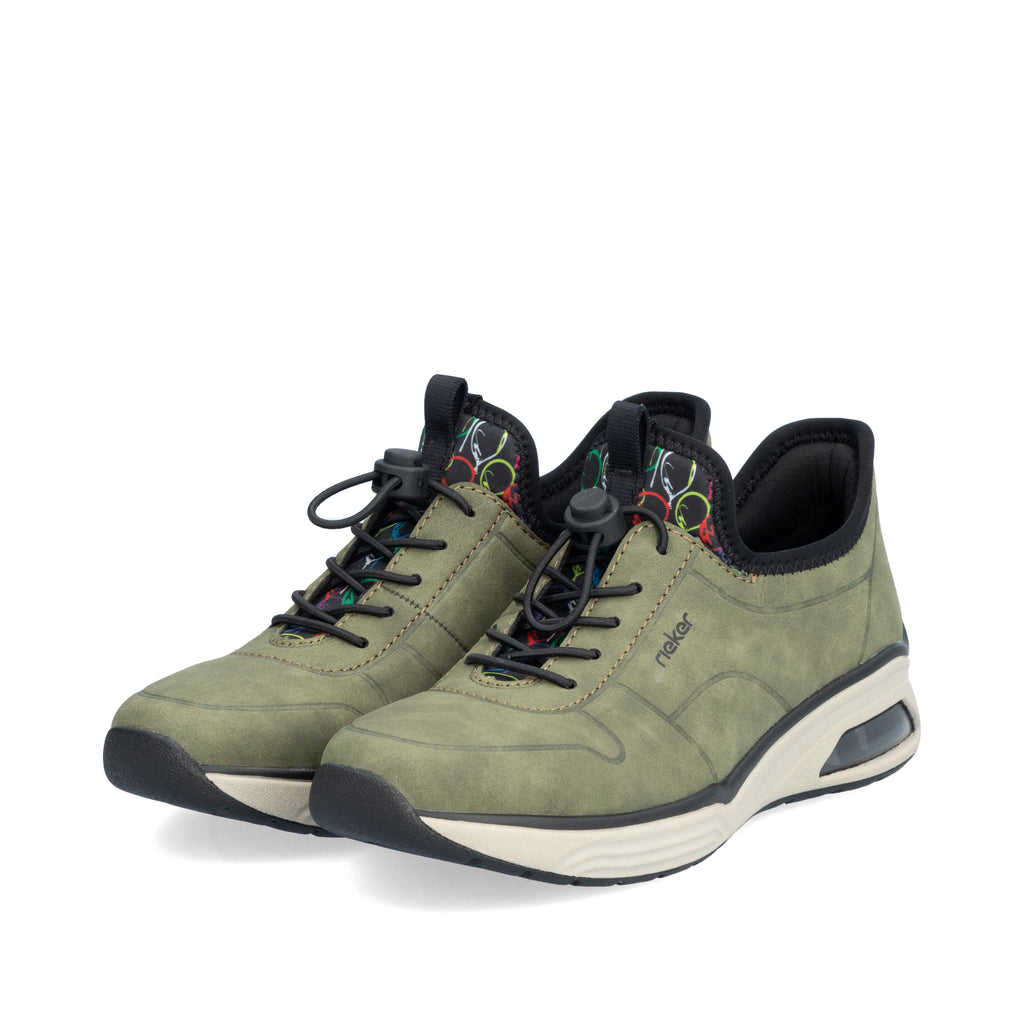 Green Elasticated Shoes for Women | Rieker M5651-54