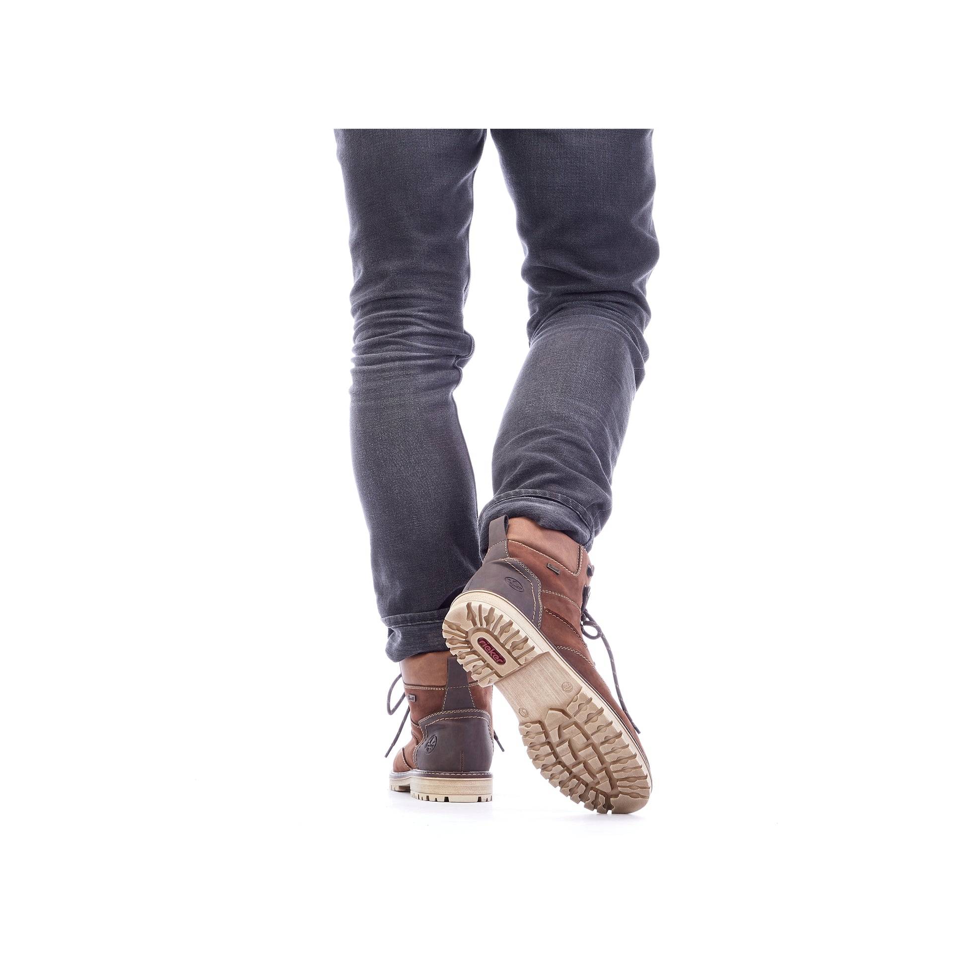 Brown Zip Boots for Men | Rieker F3613-22