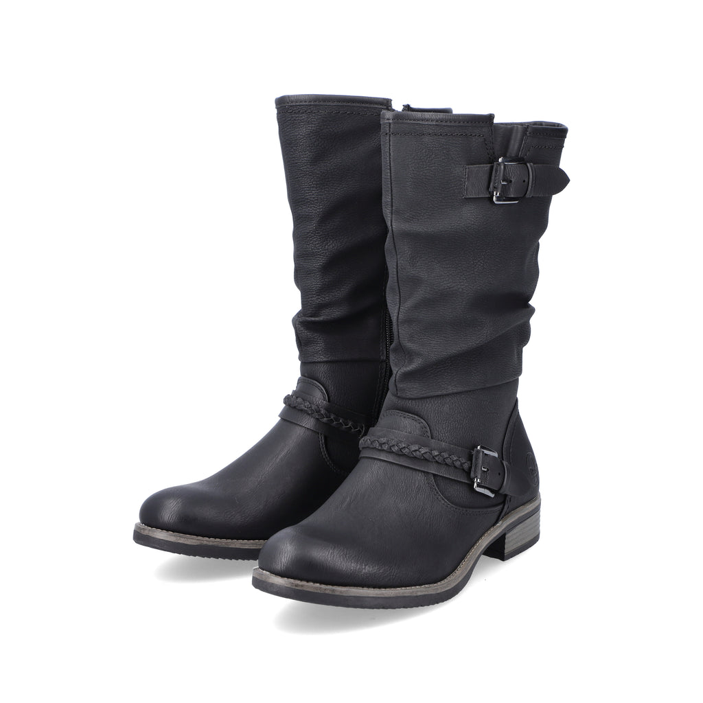 Black Zip Boots for Women | Rieker 98860-00