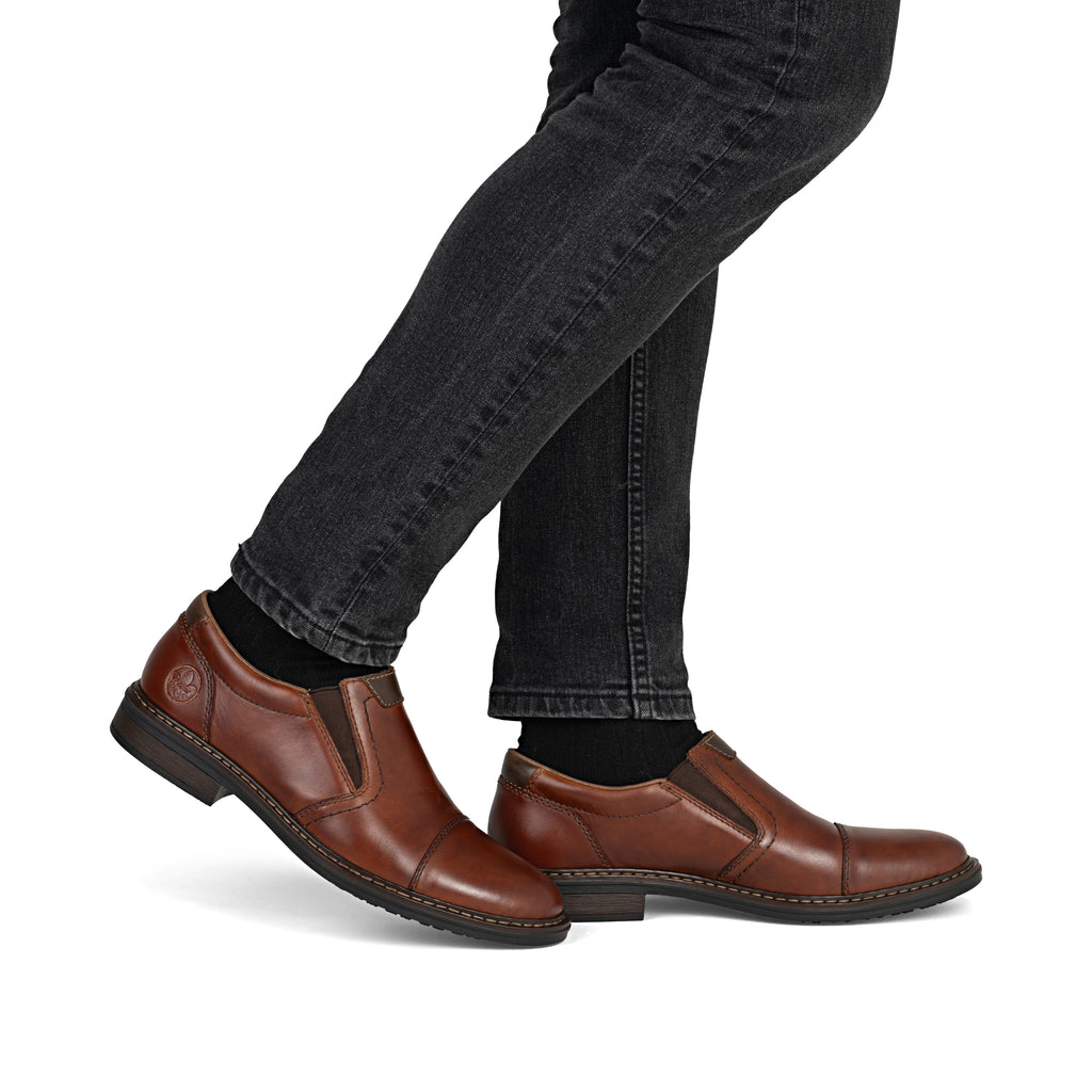Brown Elasticated Shoes for Men | Rieker 17659-23