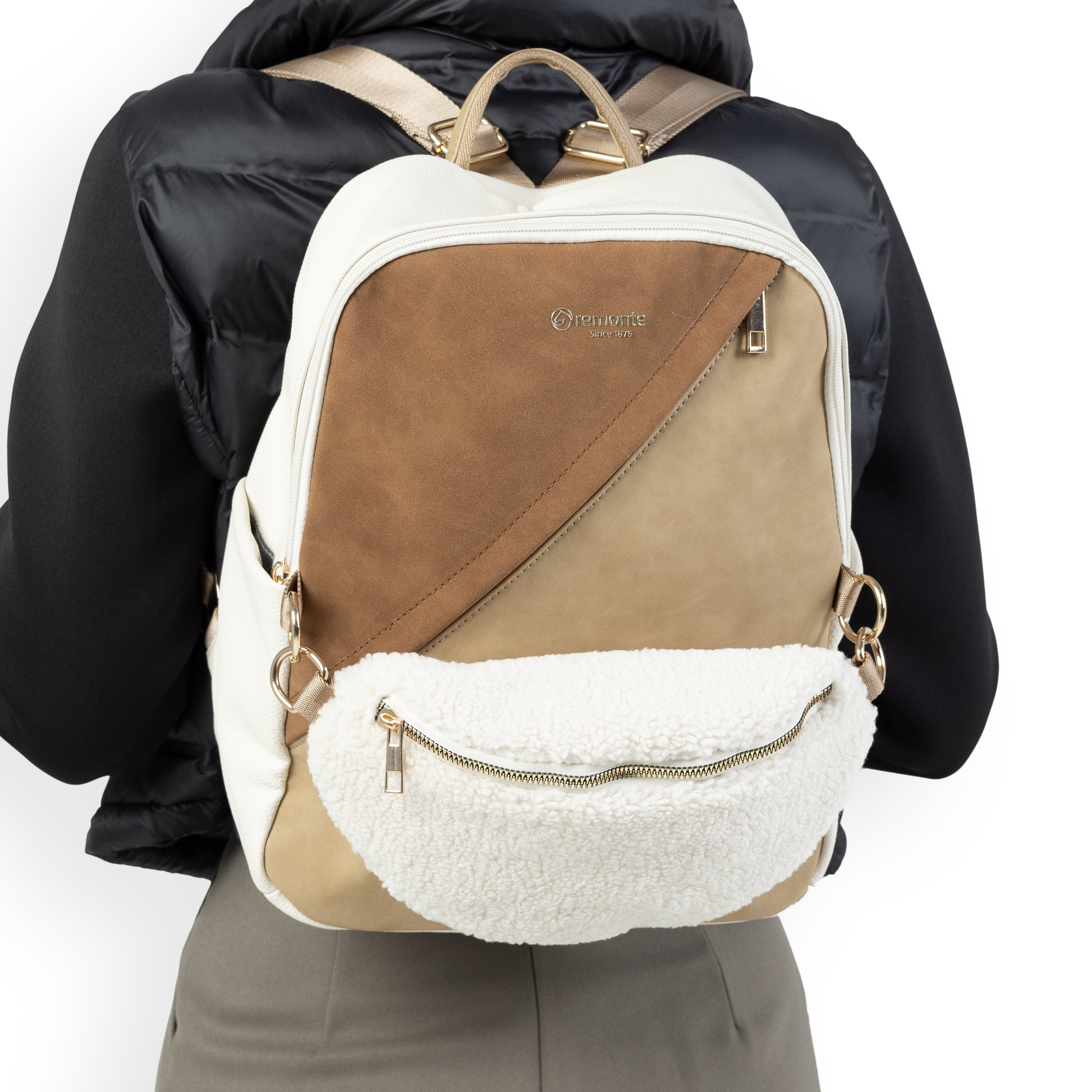 Beige Zip Bags for Women | Remonte Q0533-61