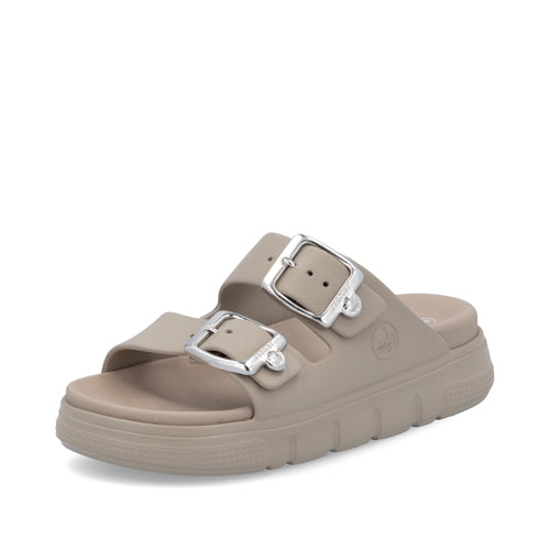 Beige Buckle Sandals for Women | Rieker P2180-60