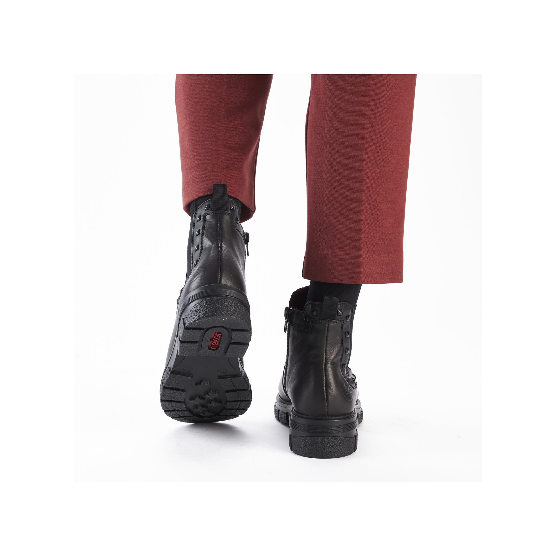 Black Zip Boots for Women | Rieker Z9154-00